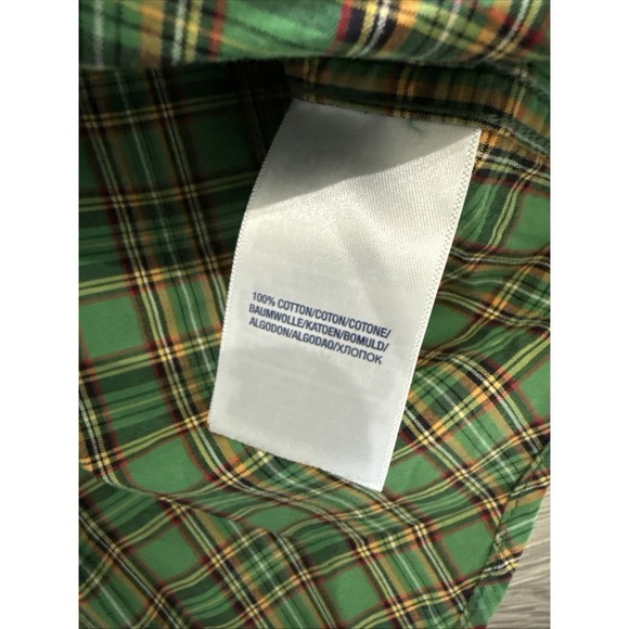 Polo Ralph‎ Lauren Shirt Boys S (8) Green Plaid Button-Up Pearl Snap - Picture 5 of 7